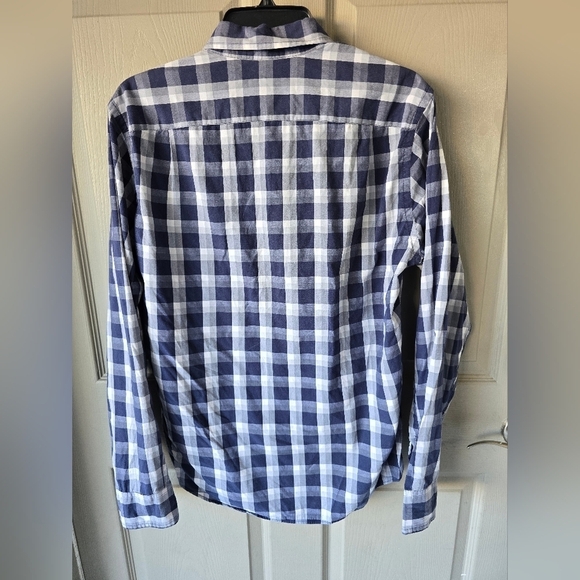 J Crew Mens Shirt Medium Long Sleeve Blue White Striped Button Up Collared - Picture 11 of 11